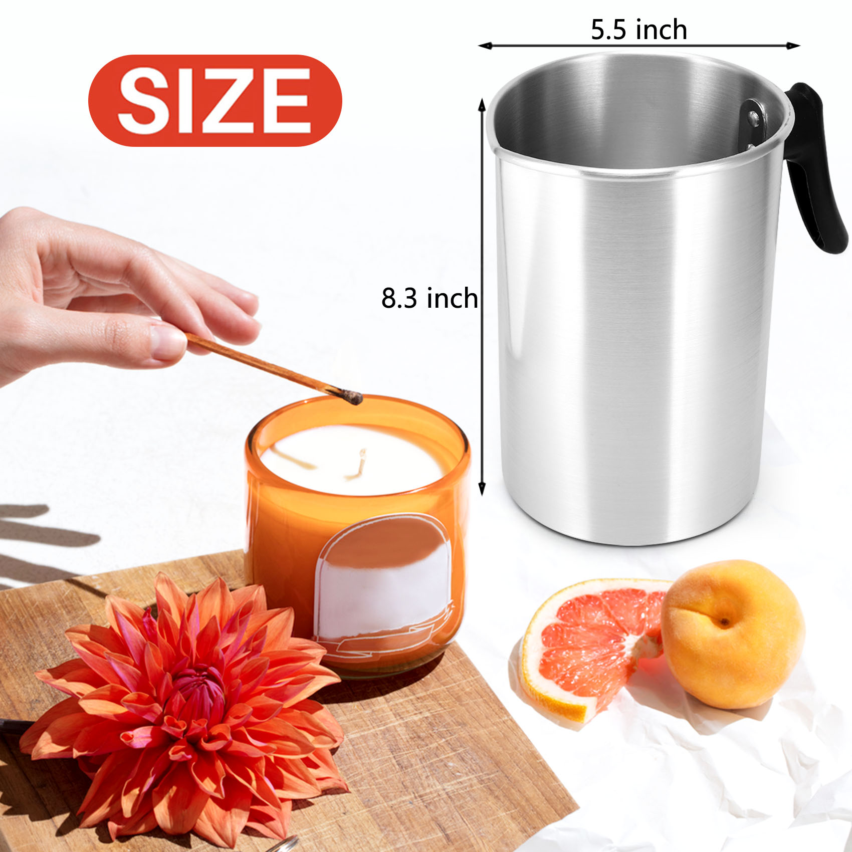 Pour Pot Aluminum - A84X-4 Pounds Candle Making Pouring Pot,