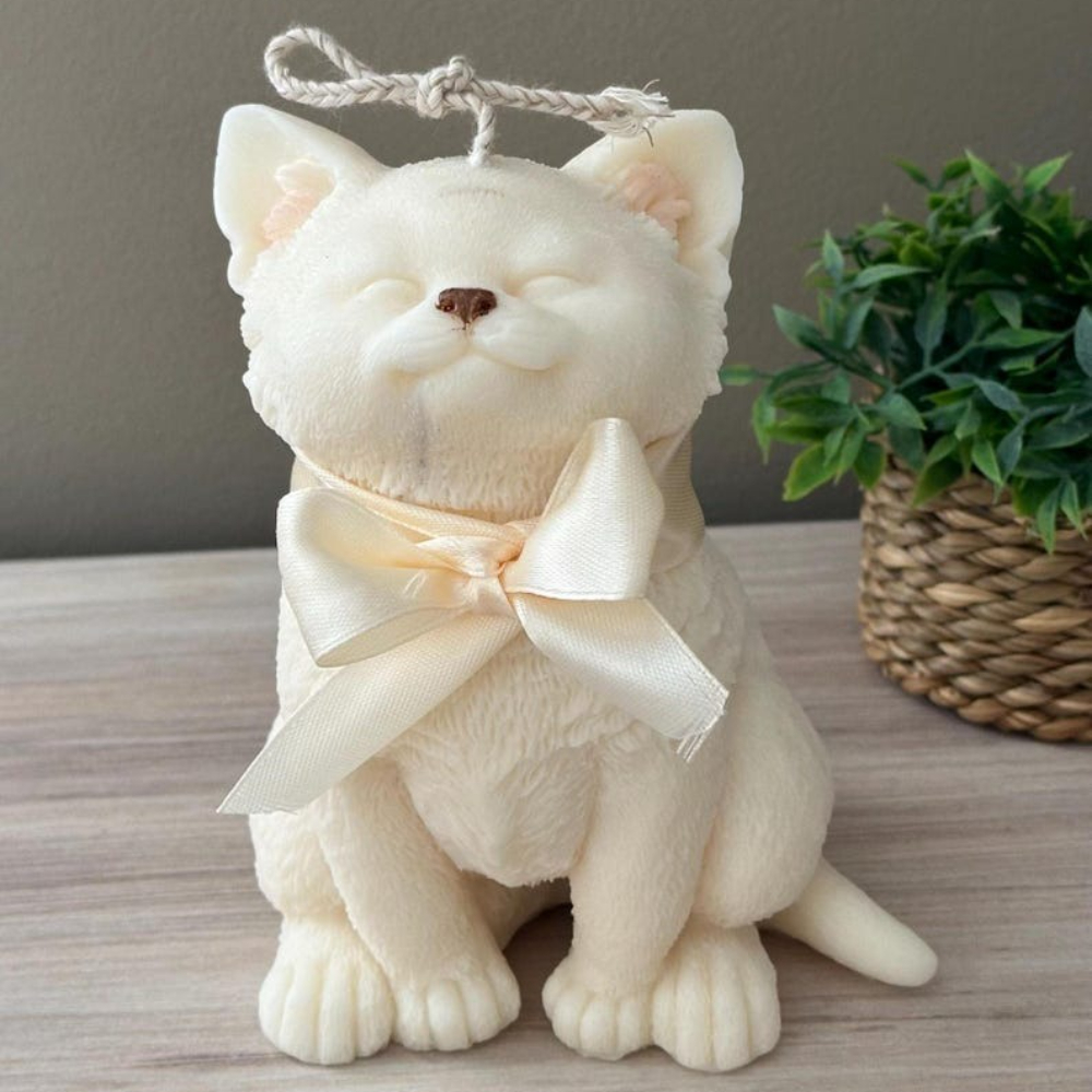 Candle Making Party - Smile Cat Silicone Mold for DIY