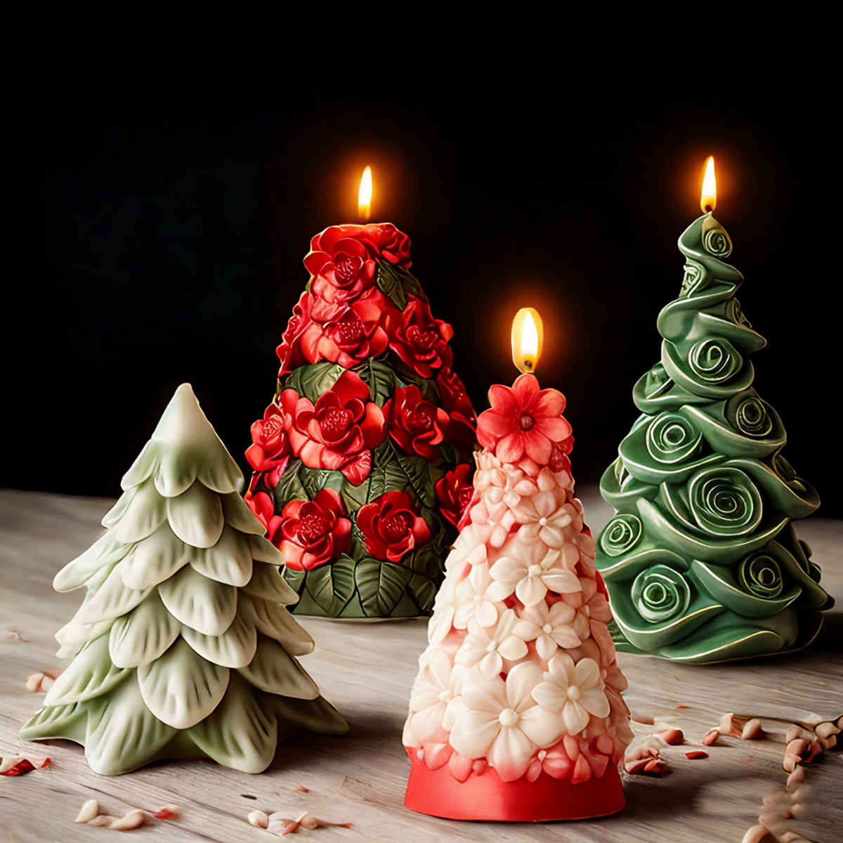 Candle Making Party - 3D Christmas Tree Silicone Candle Mold