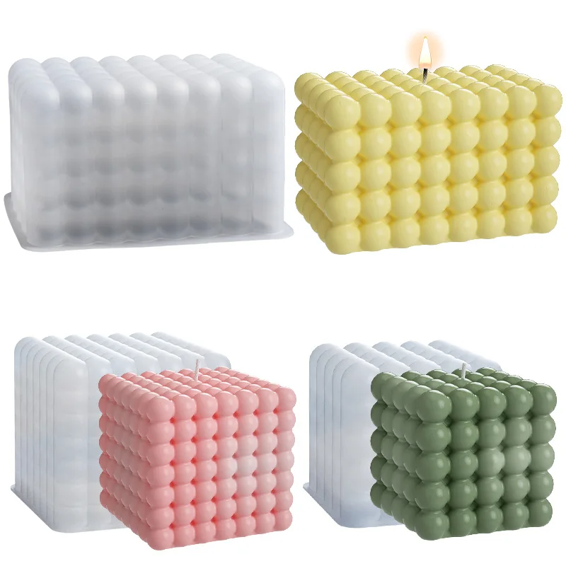Candle Mold Silicone - Large Bubble Cube Candles Silicone Mold