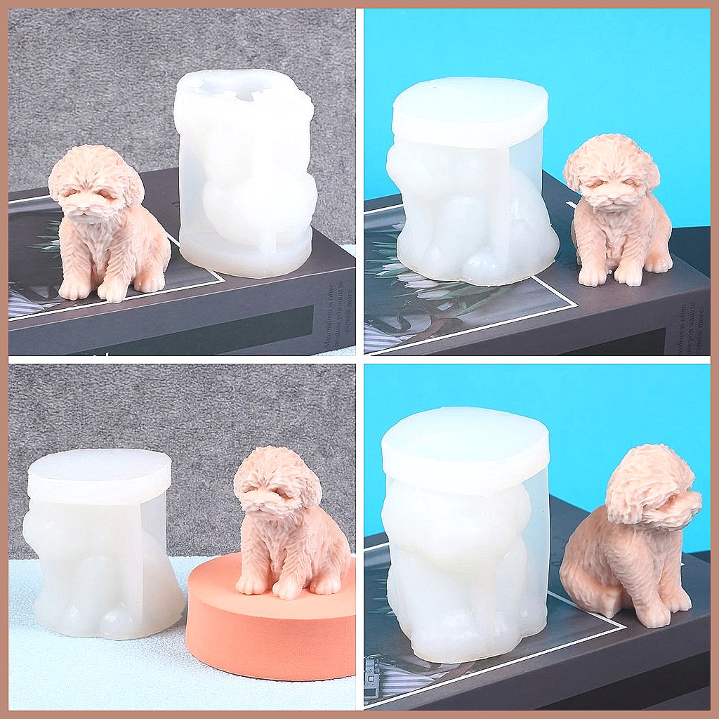 Candle Mold Silicone - 3D Silicone Dog Candle Mold for