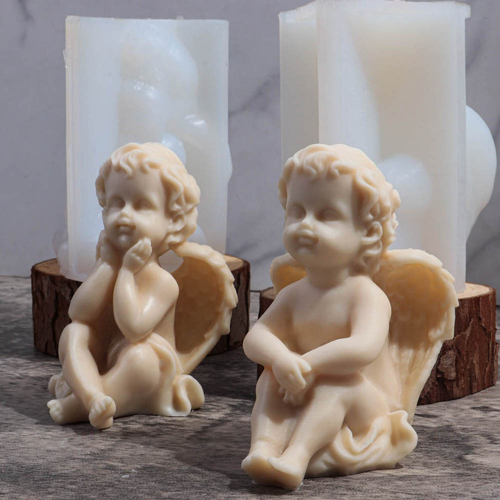 Candle Making Kit For Kids - 3D Angel Children Silicone Mold Lovely
