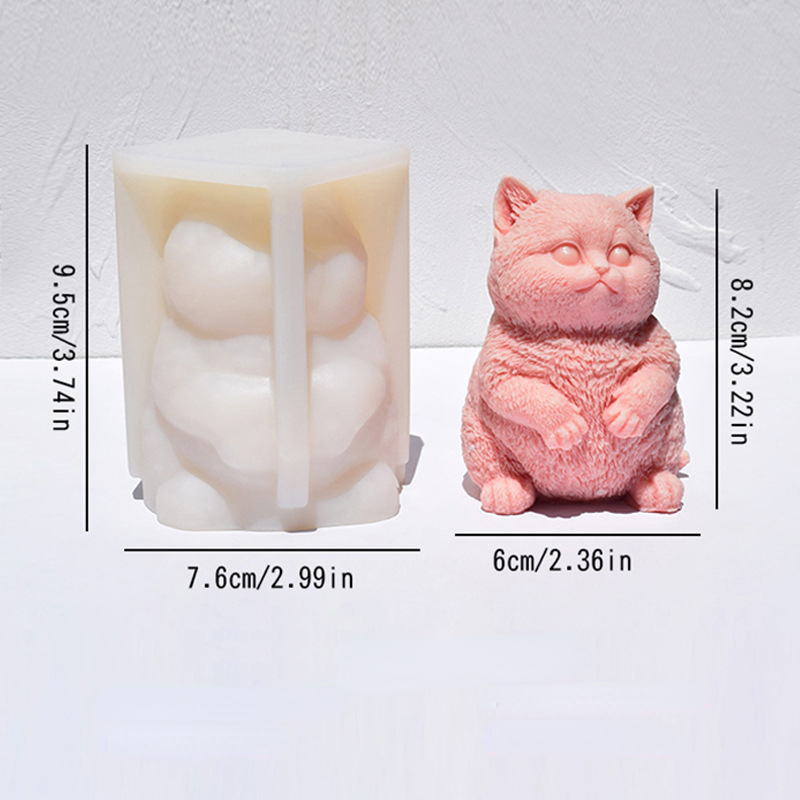 3D Fat Cat Silicone Candle Mol – Candle Making Fat recenzja i cena