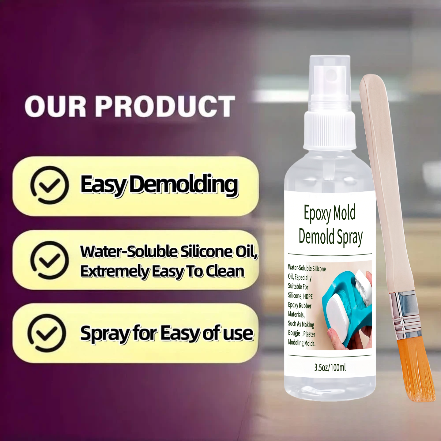 Epoxy Mold Demold Spray, Fast- – Candle Mold Silicone recenzja i cena