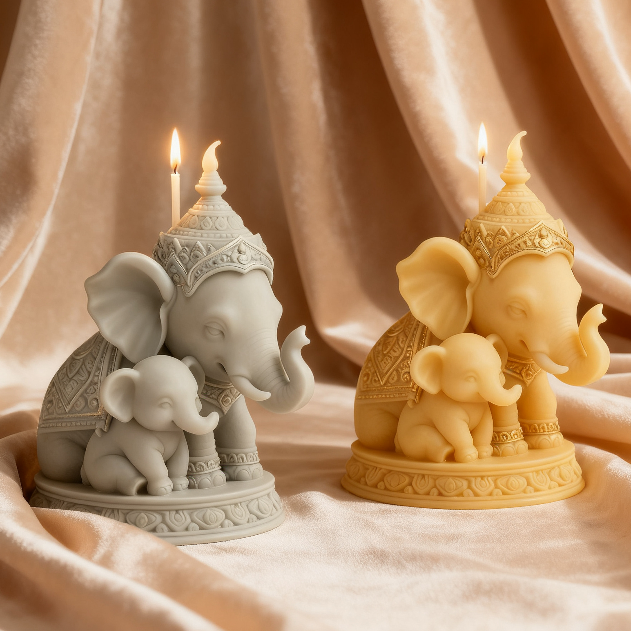 Thai Mother and Child Elephant – Candle Making Kit For Kids recenzja i cena