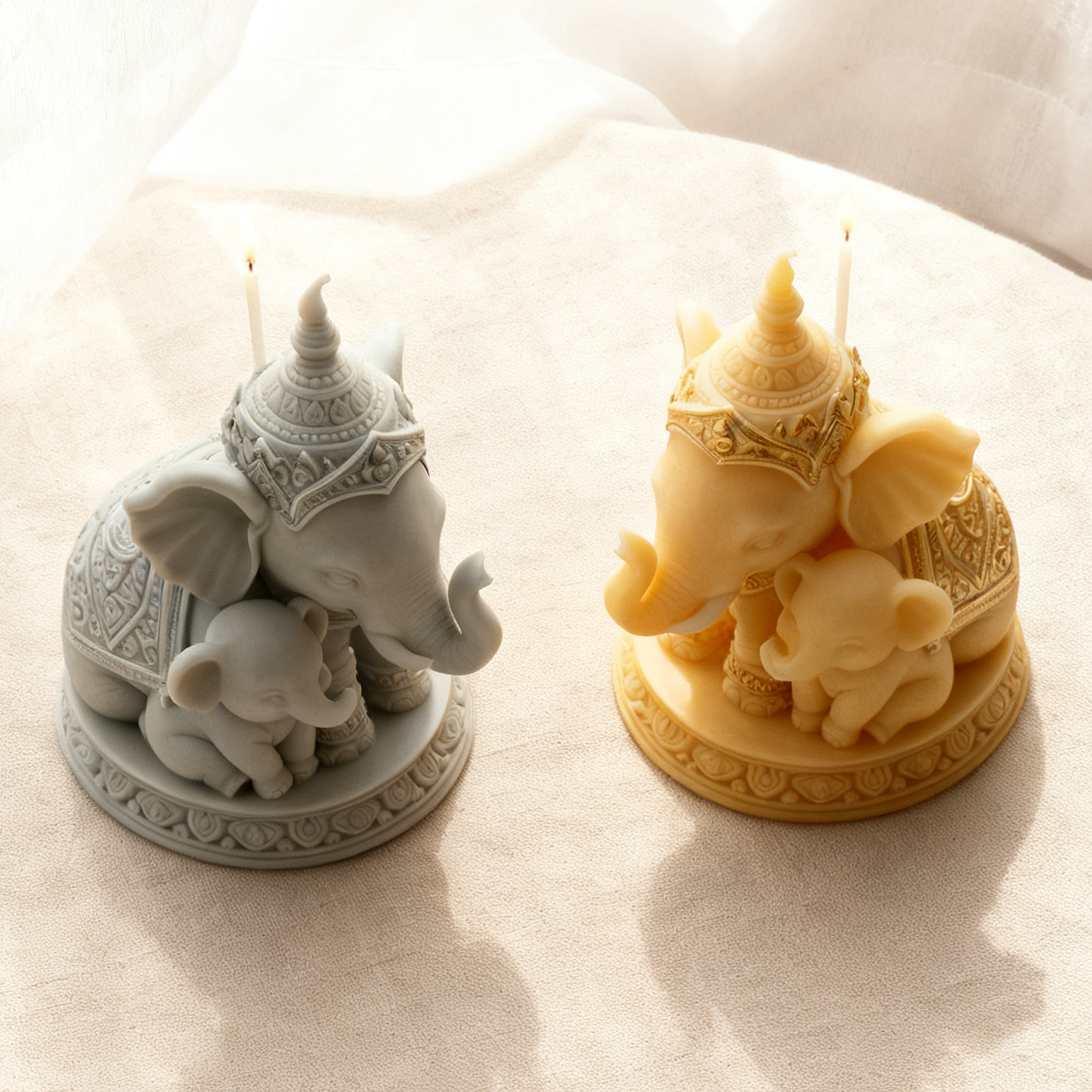 Thai Mother and Child Elephant – Candle Making Kit For Kids recenzja i cena