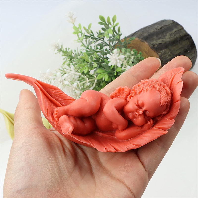 Large Angel Baby Fondant Mold  – Candle Making Party recenzja i cena