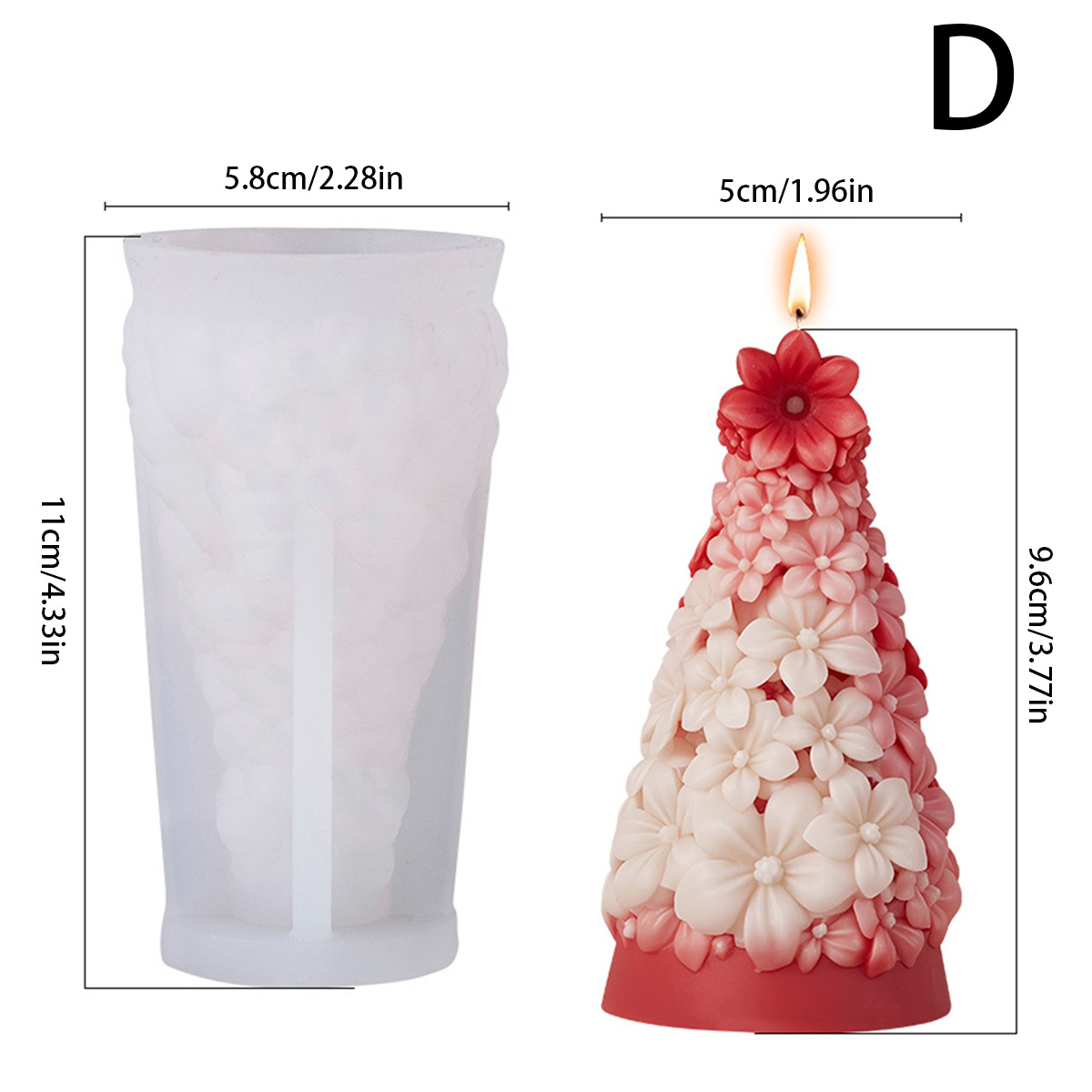 3D Christmas Tree Silicone Can – Candle Making Party recenzja i cena