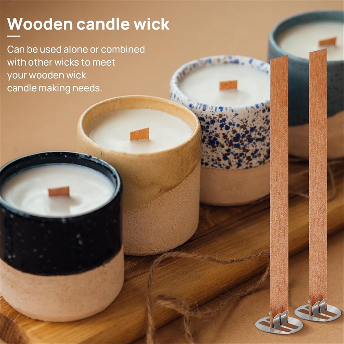 *A02R Wooden Candle Wicks,100  – Candle Making Diy recenzja i cena