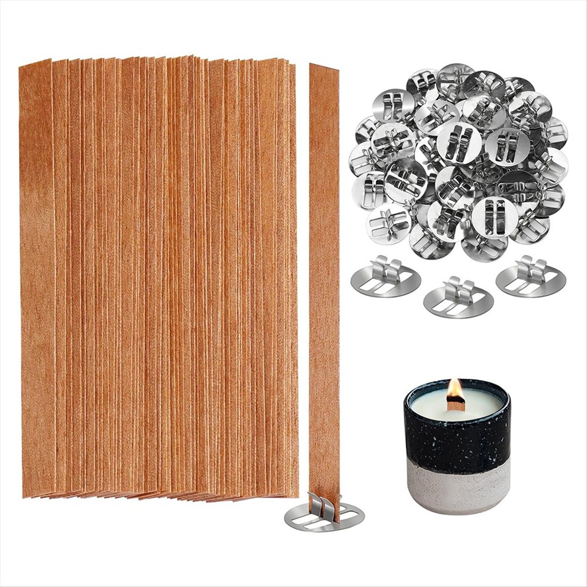 *A02R Wooden Candle Wicks,100  – Candle Making Diy recenzja i cena