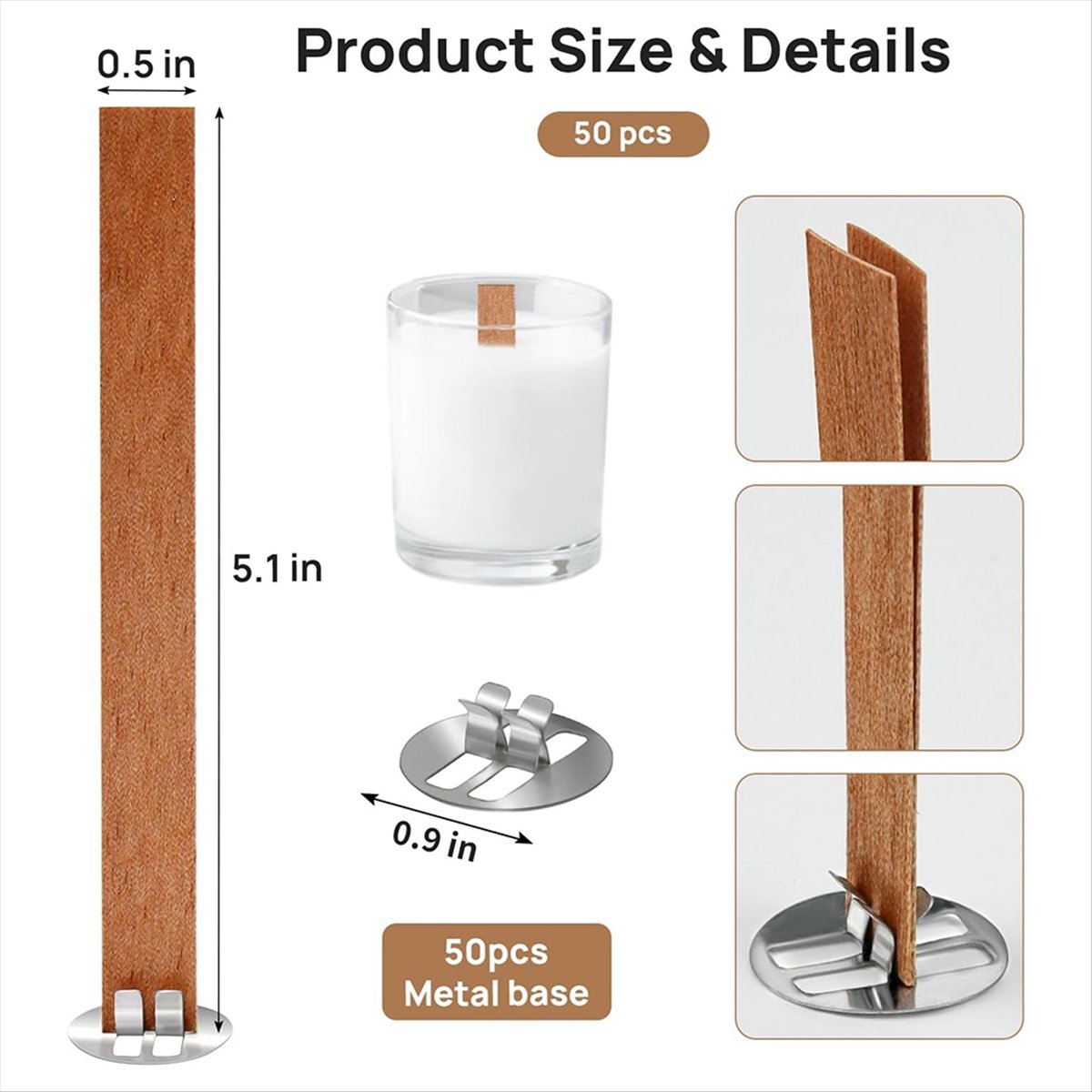*A02R Wooden Candle Wicks,100  – Candle Making Diy recenzja i cena