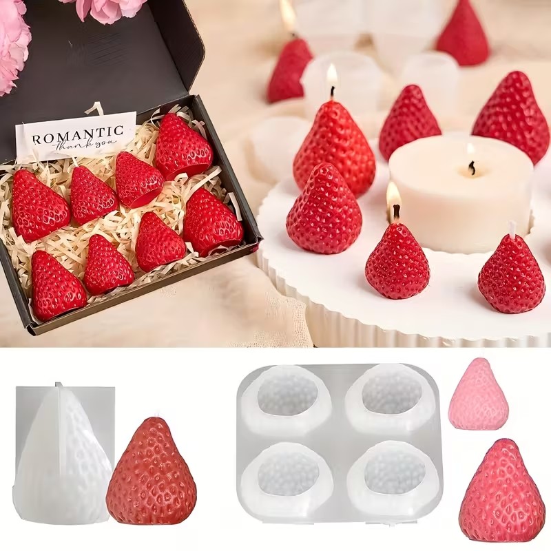 Strawberry Silicone Candle Mol – Candle Making Party recenzja i cena