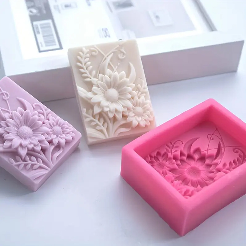 3D Flower Square Soap Silicone – Candle Making Party recenzja i cena