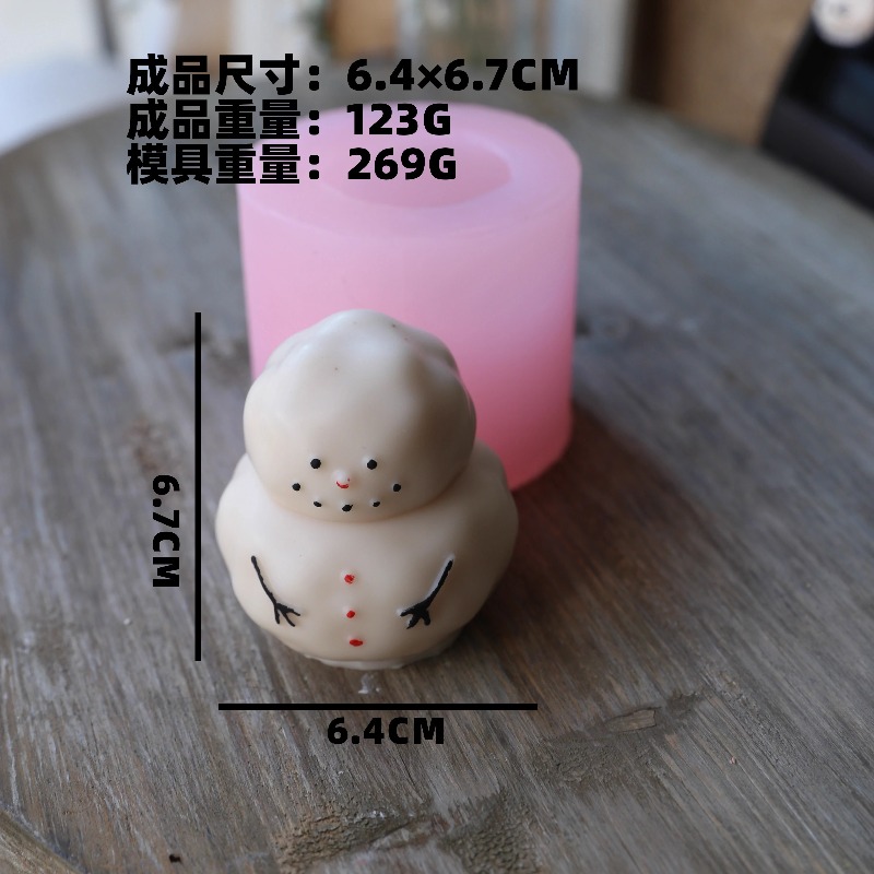 Fat snow man silicone mold DIY – Candle Making Fat recenzja i cena