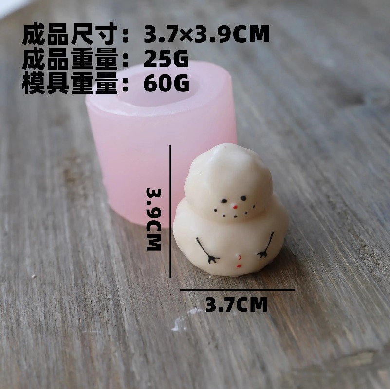Fat snow man silicone mold DIY – Candle Making Fat recenzja i cena
