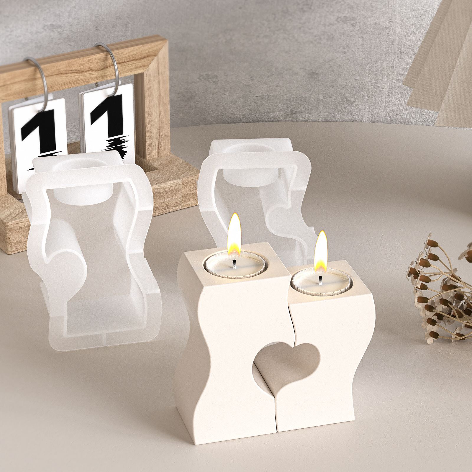 S Heart Candlestick Silicone M – Candle Making Diy recenzja i cena