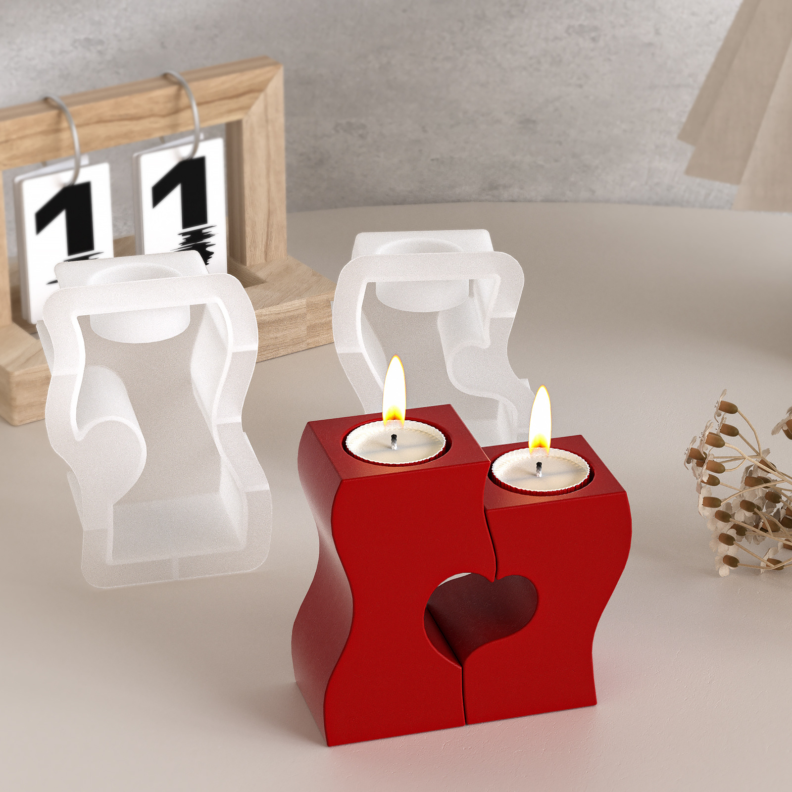 S Heart Candlestick Silicone M – Candle Making Diy recenzja i cena