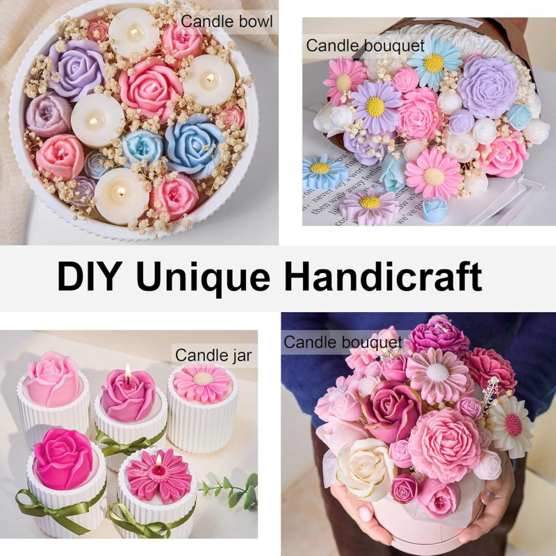 5Flower Candle Mold Set，3D Flo – Candle Making Party recenzja i cena