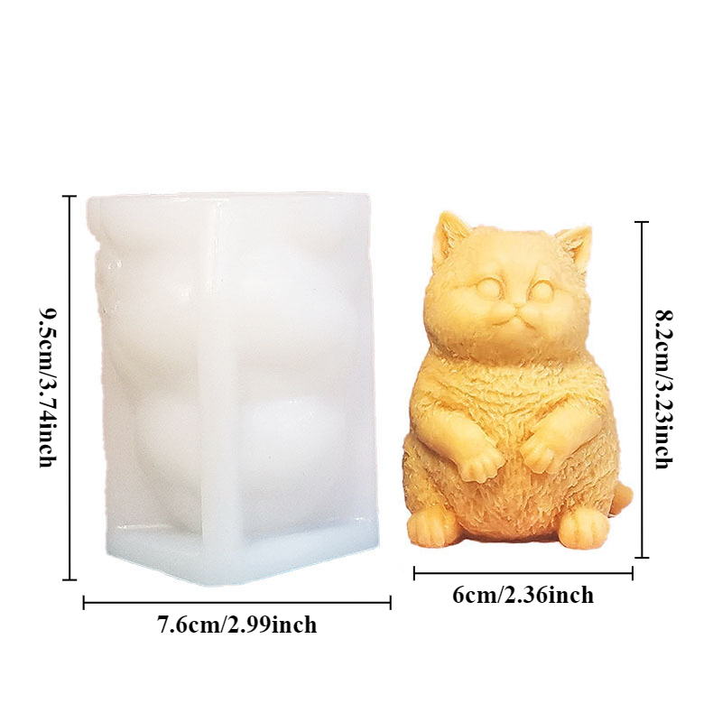 DIY Standing Fat Cat Silicone  – Candle Making Fat recenzja i cena