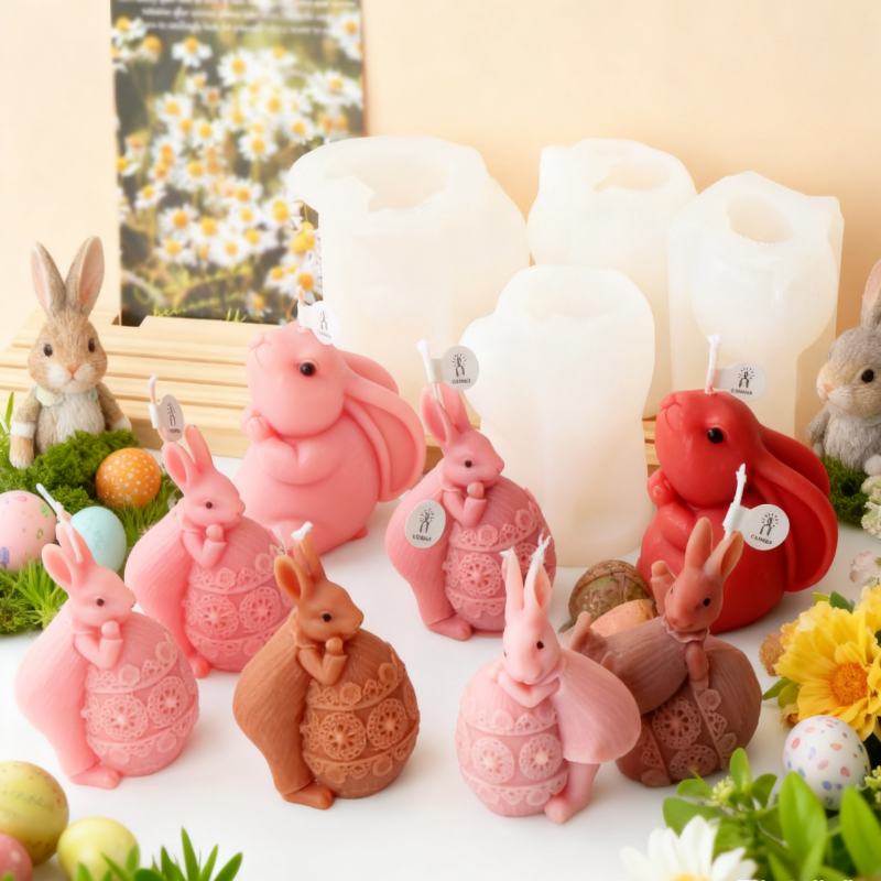 3D Easter Rabbit Silicone Mold – Candle Making Fat recenzja i cena
