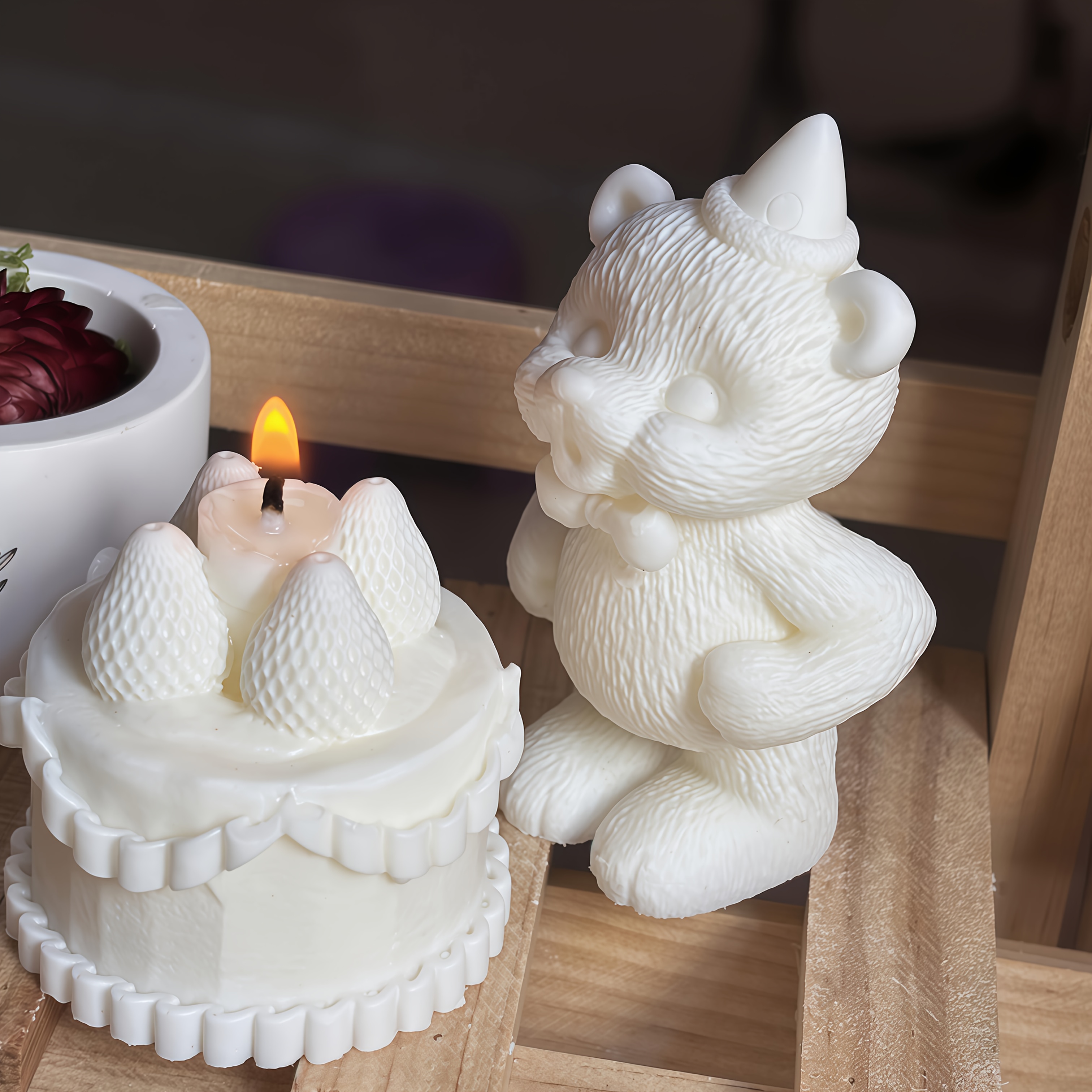 DNEJIU Cute Bear Silicone Mold – Candle Mold Silicone recenzja i cena