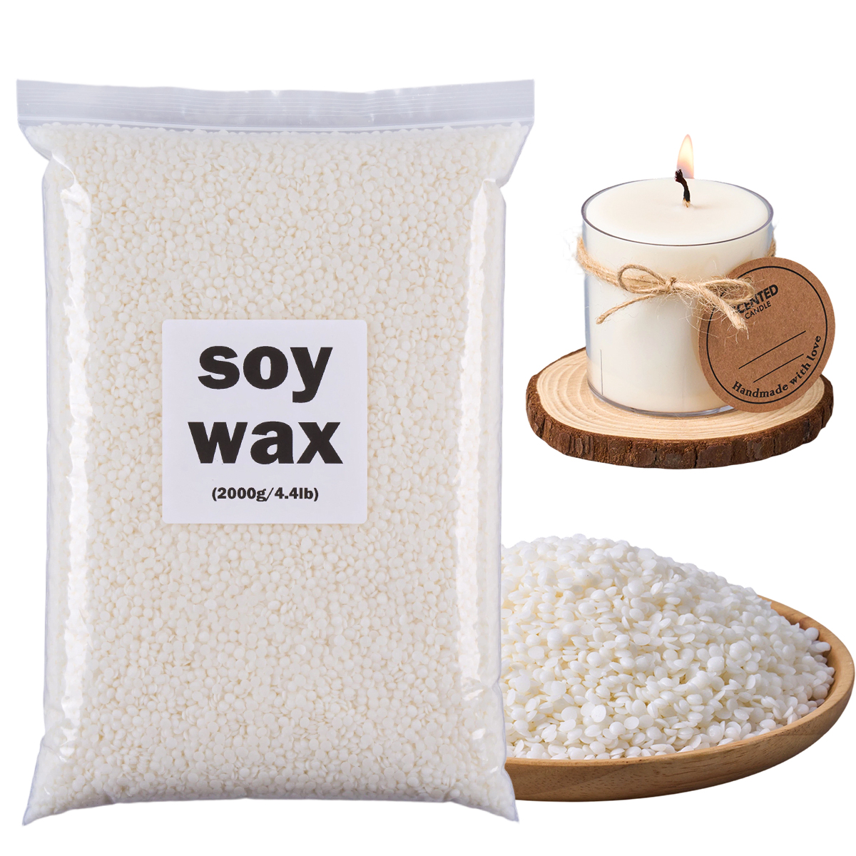 200g/500g/1000g/2000g Soy Wax  – Candle Making Material Wholesale recenzja i cena