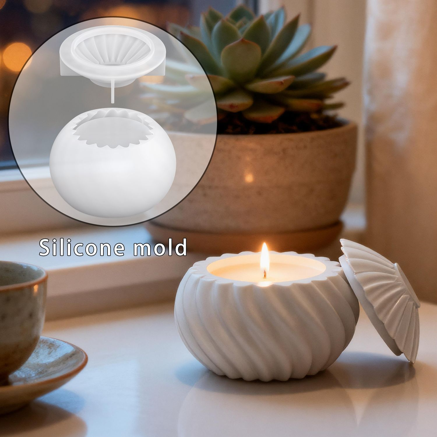 DIY Spiral Pearlescent Candle  – Candle Mold Silicone recenzja i cena