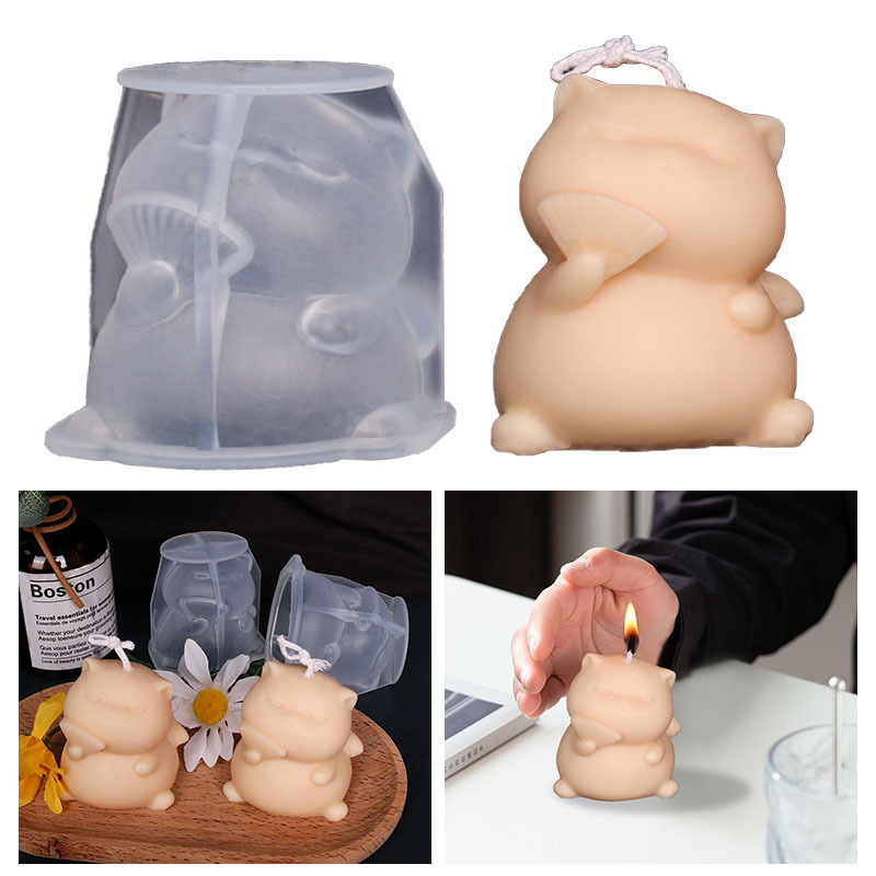 Cute Fat Cat Silicone Candle M – Candle Making Fat recenzja i cena