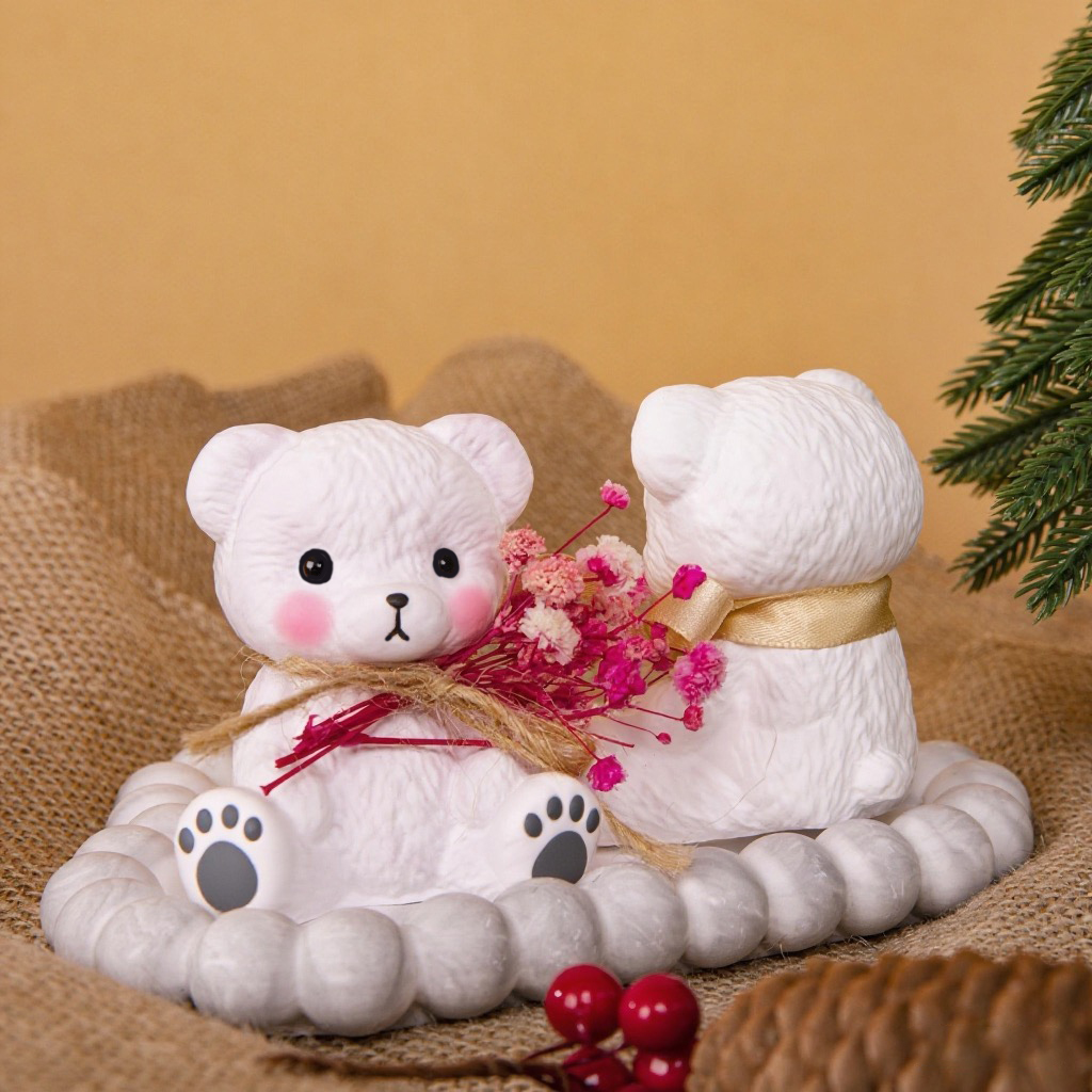 3PCS Couple Bear Silicone Mold – Candle Making Diy recenzja i cena