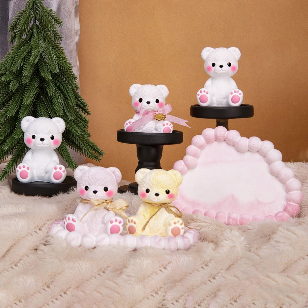 3PCS Couple Bear Silicone Mold – Candle Making Diy recenzja i cena