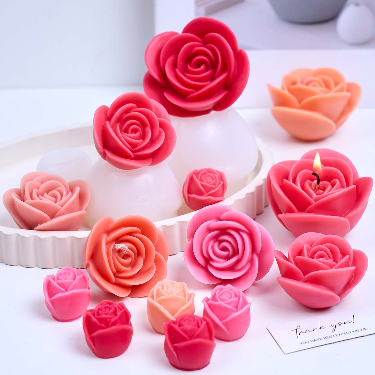 Rose Flower Candle Silicone Mo – Candle Making Party recenzja i cena