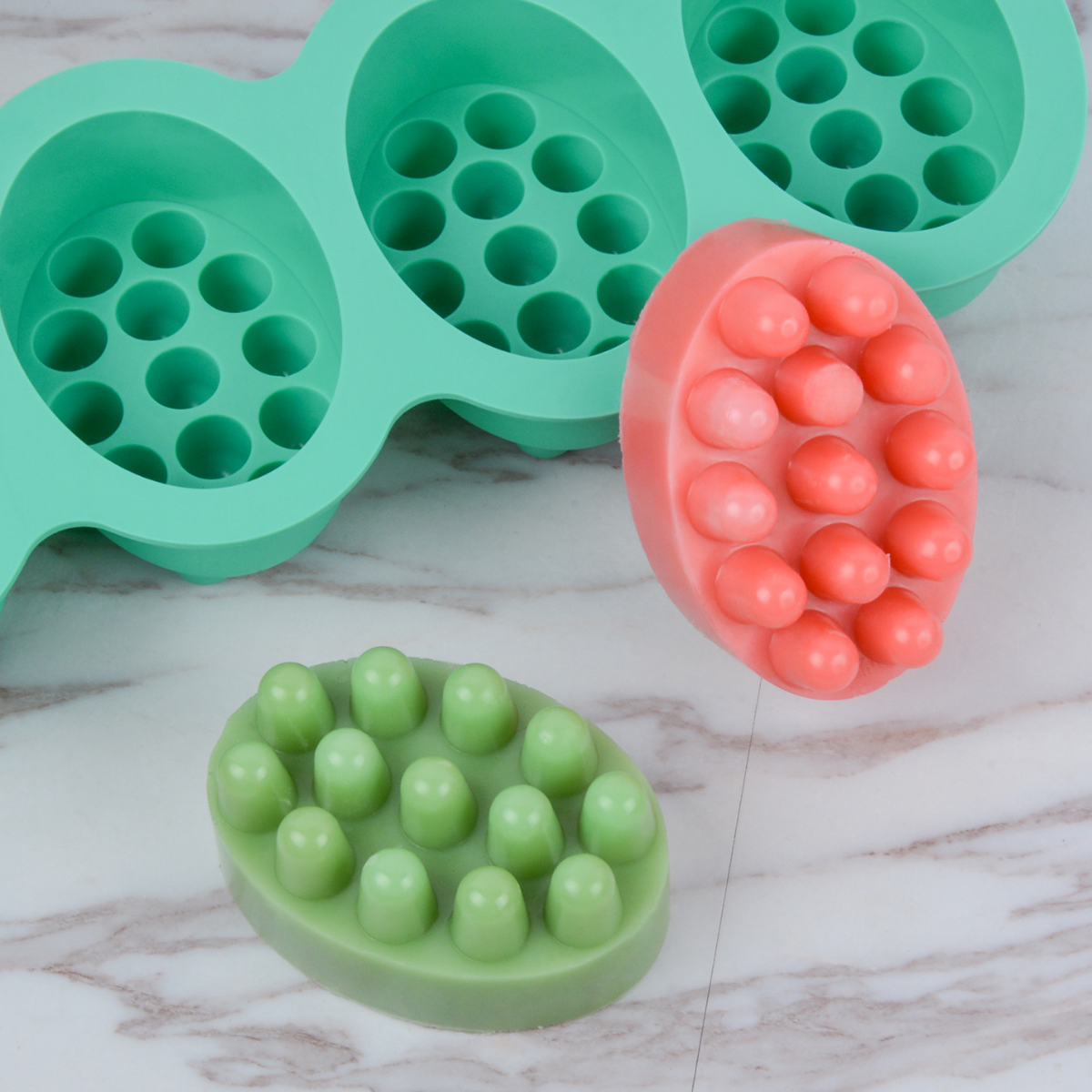 4 Hole Oval Massage Soap Silic – Candle Making Party recenzja i cena